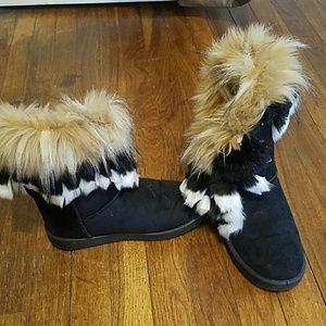 Furry boots